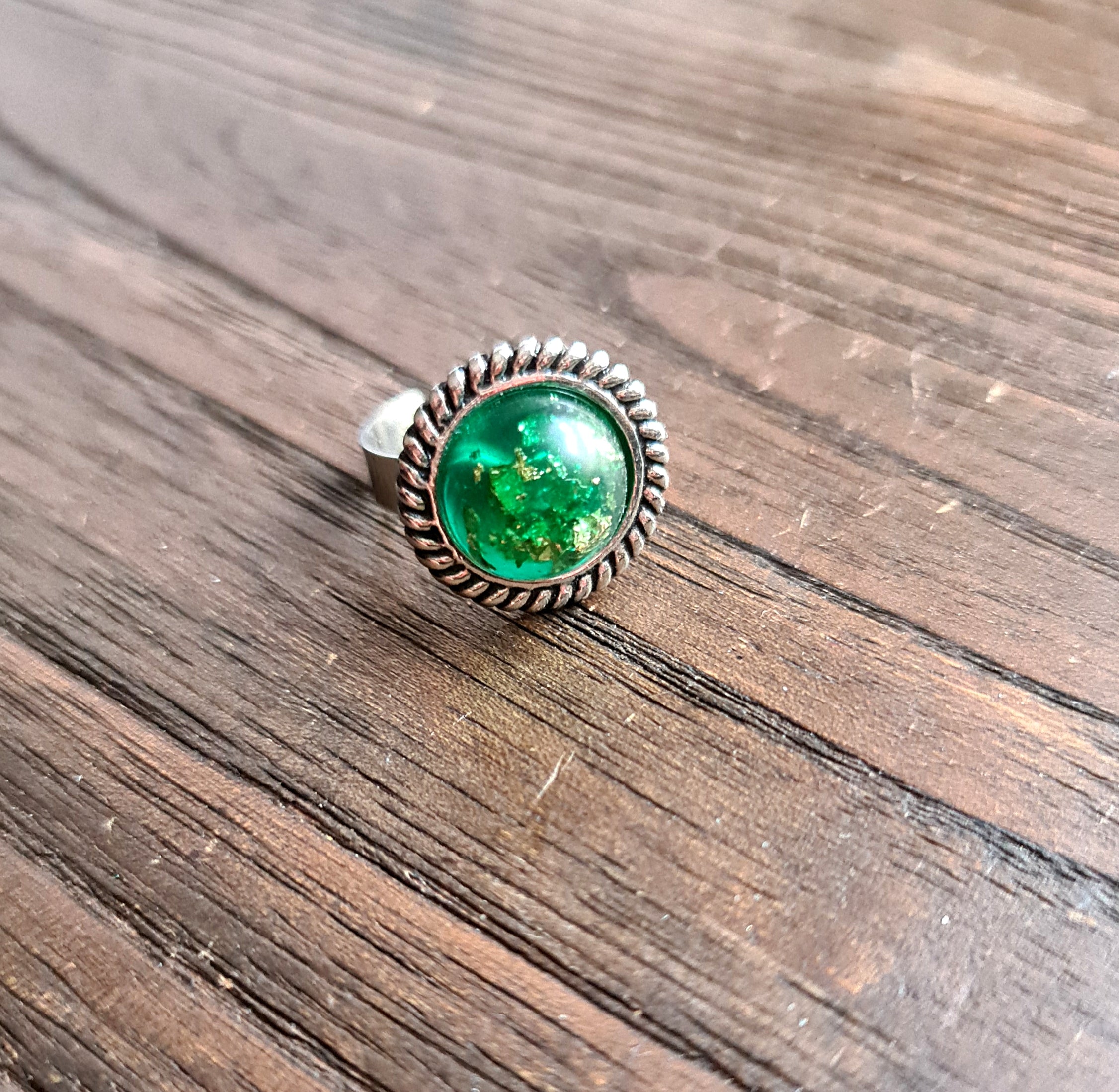 Green statement clearance ring